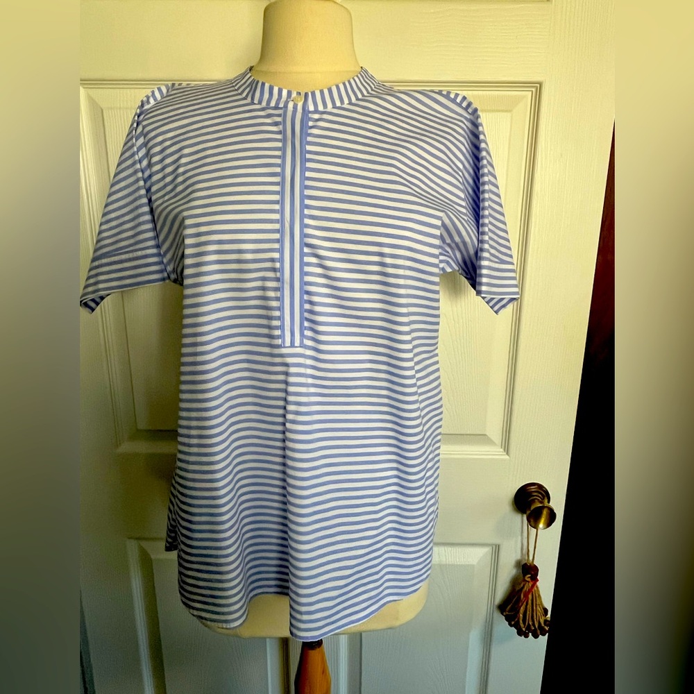 J Crew S/S Striped Blouse